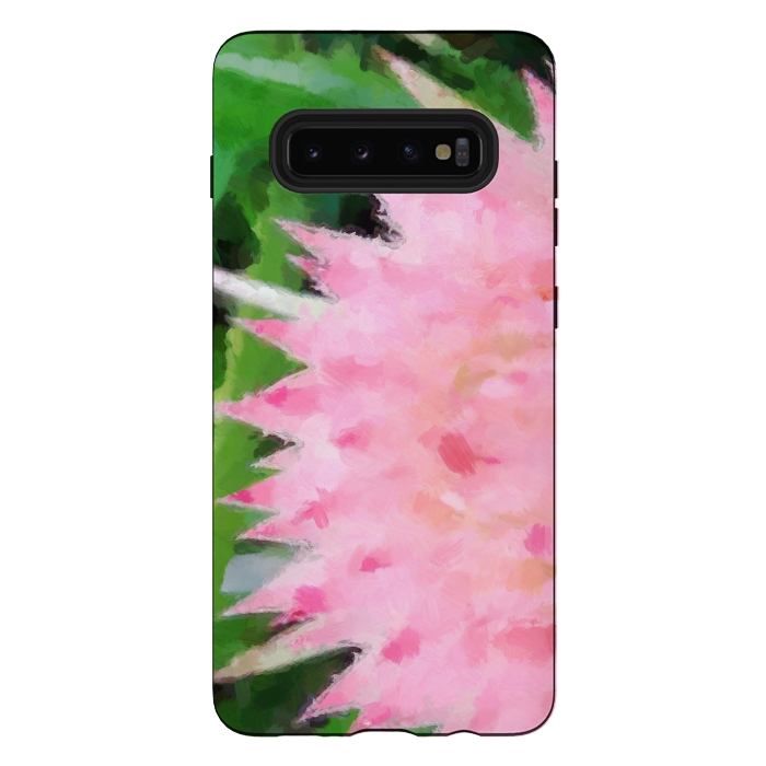 Galaxy S10 plus StrongFit Pink Explosion by Majoih