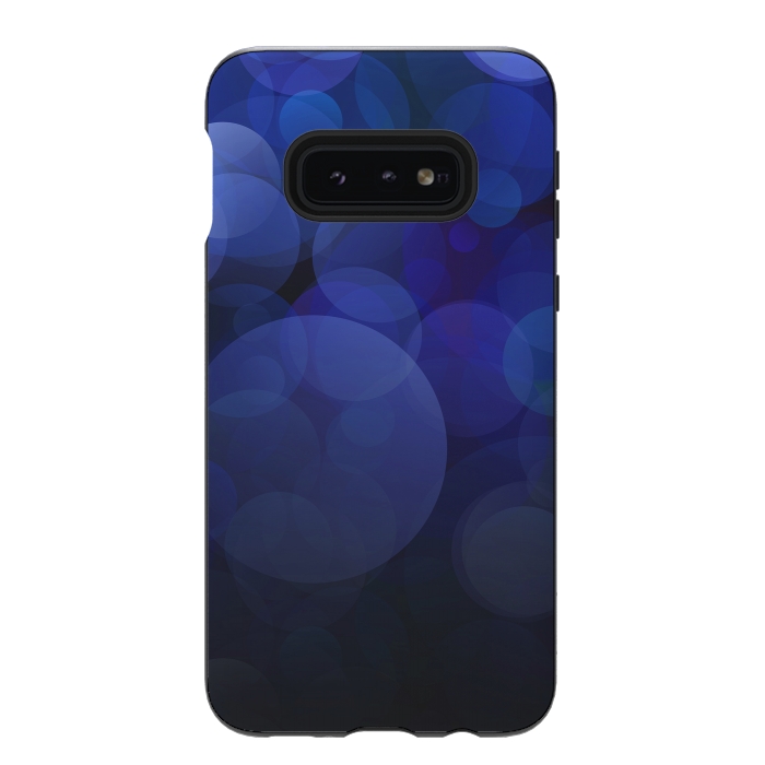 Galaxy S10e StrongFit Magical Blue Bokeh Lights by Andrea Haase