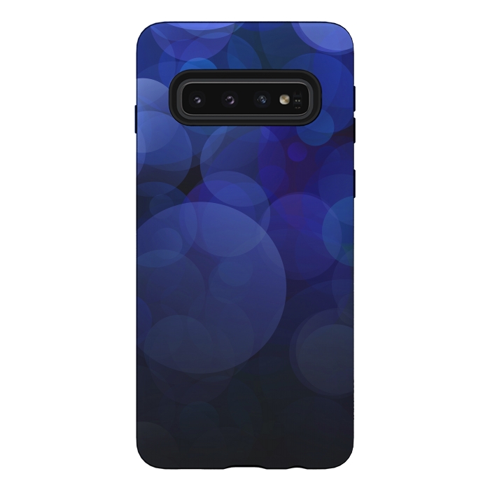Galaxy S10 StrongFit Magical Blue Bokeh Lights by Andrea Haase