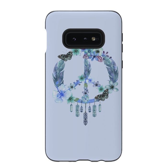 Galaxy S10e StrongFit Blue Peace Dreamcatcher by Andrea Haase