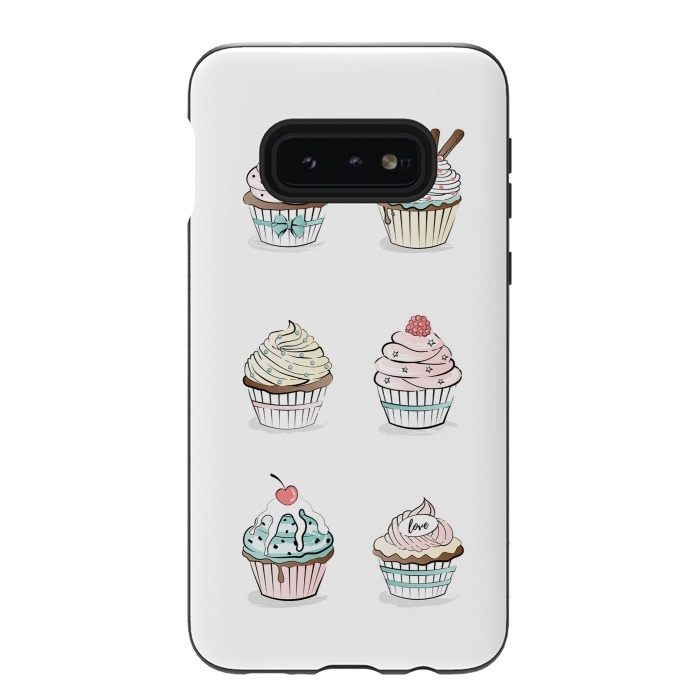 Galaxy S10e StrongFit Sweet Cupcakes by Martina