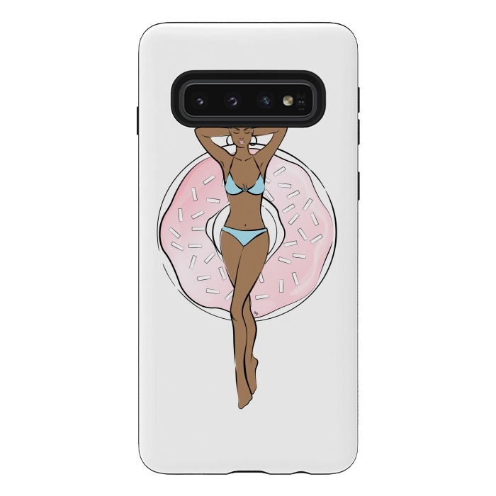 Galaxy S10 StrongFit Summer time relax Dark skin by Martina