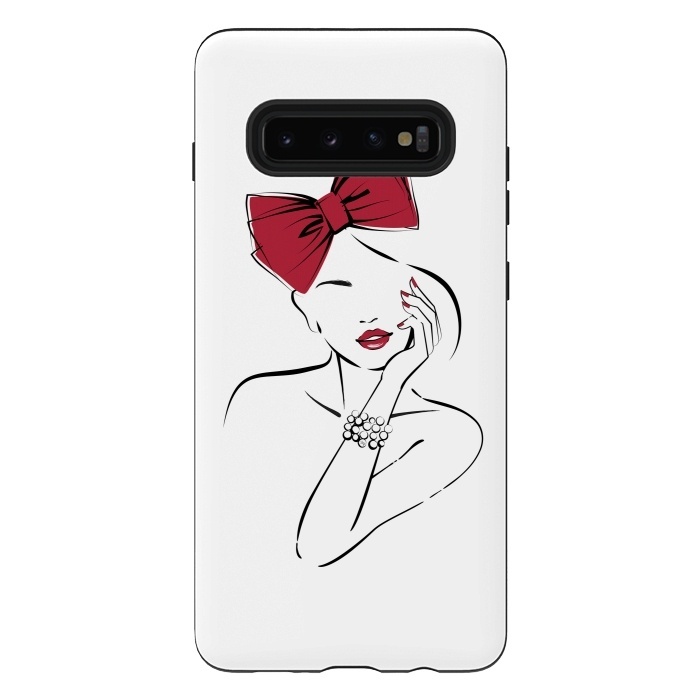 Galaxy S10 plus StrongFit Girl with a bow portrait by Martina