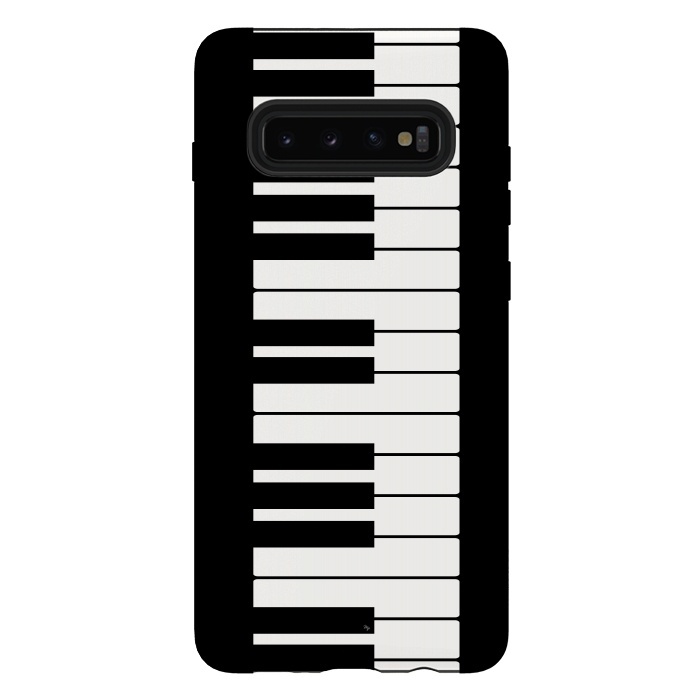 Galaxy S10 plus StrongFit Black and white piano keys music instrument by Martina