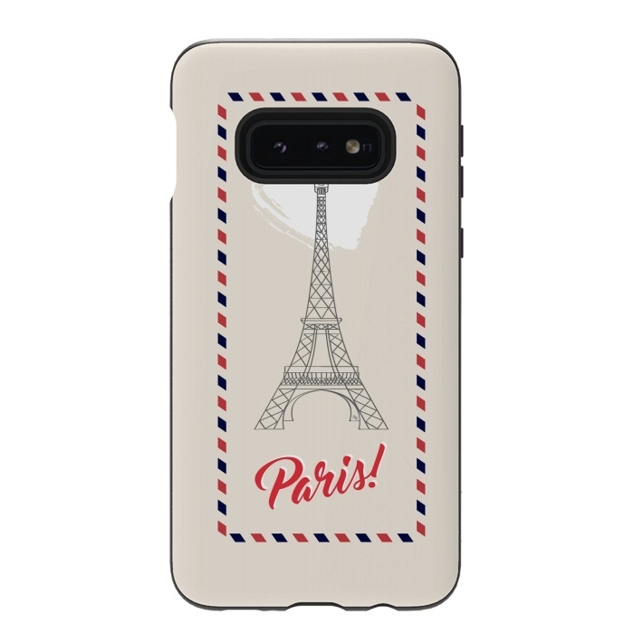 Galaxy S10e StrongFit Vintage envelope Eiffel Tower in Paris by Martina