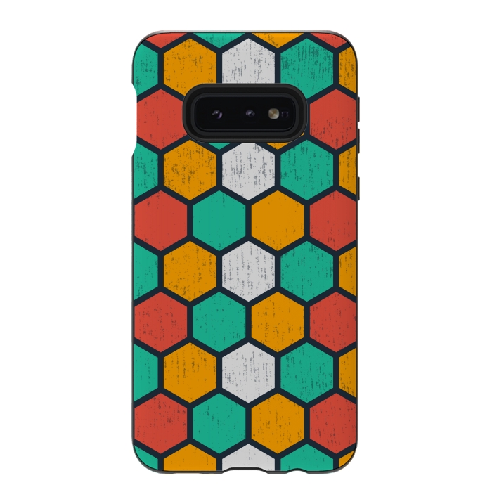 Galaxy S10e StrongFit hexagonal tiles by TMSarts