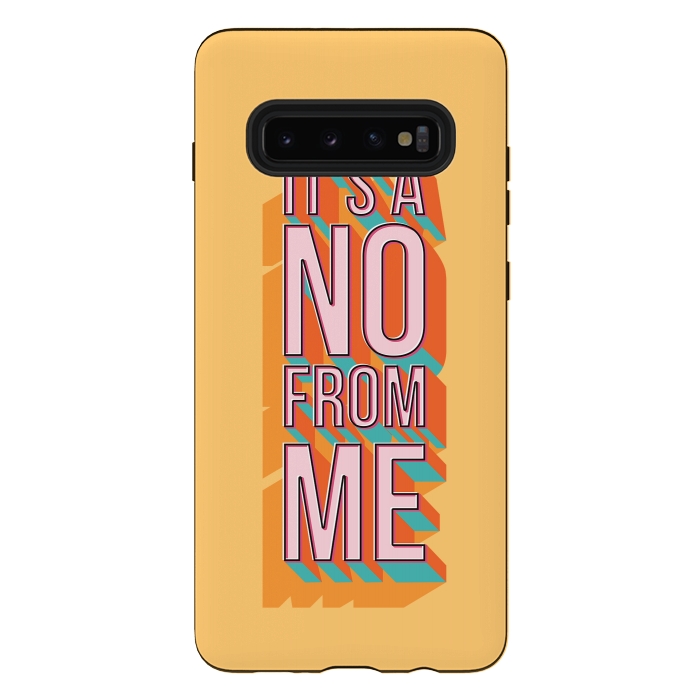 Galaxy S10 plus StrongFit It's a no from me 2, typography poster design, vector illustration by Jelena Obradovic