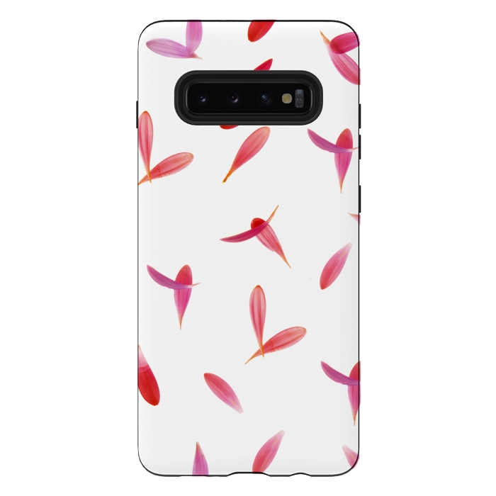 Galaxy S10 plus StrongFit Red Rose Leaves by Creativeaxle