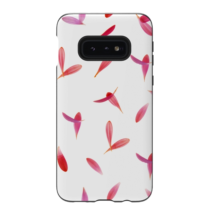 Galaxy S10e StrongFit Red Rose Leaves by Creativeaxle