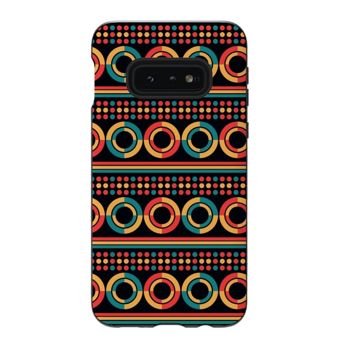 Galaxy S10e StrongFit Multicolored Circles by TMSarts