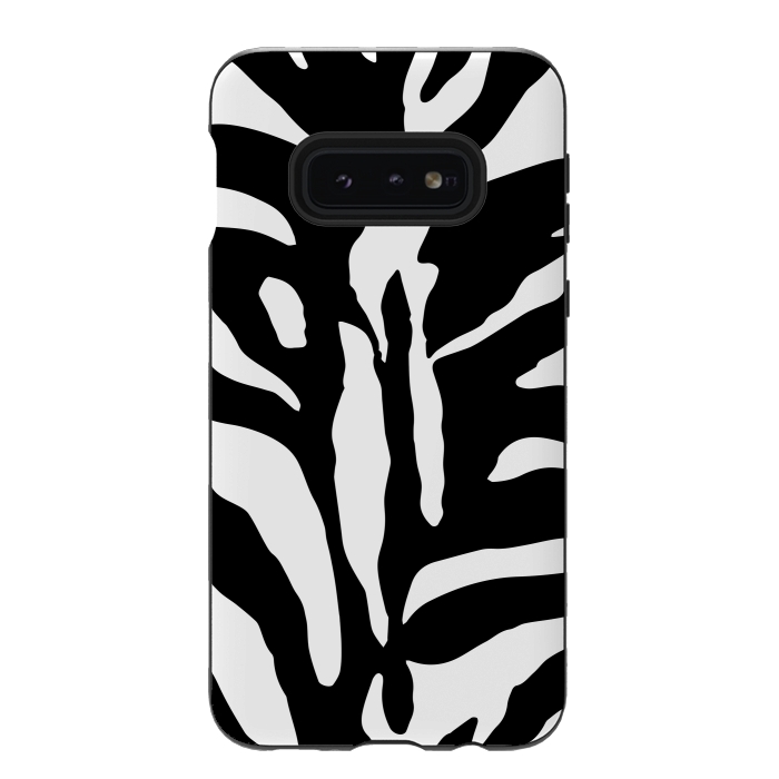 Galaxy S10e StrongFit Black And White Zebra Print 2 by Andrea Haase
