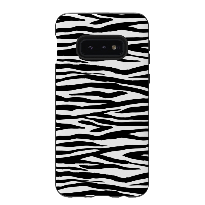 Galaxy S10e StrongFit Zebra Stripes Black And White 2 by Andrea Haase