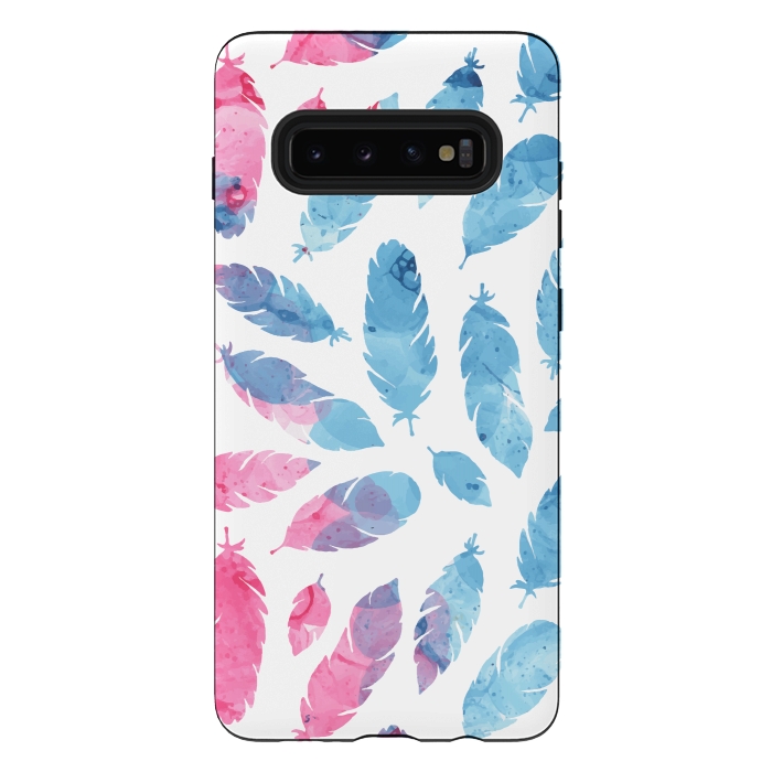 Galaxy S10 plus StrongFit Peaceful Feather by Creativeaxle