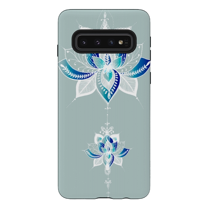 Galaxy S10 StrongFit Saige Lotus Flower  by Rose Halsey