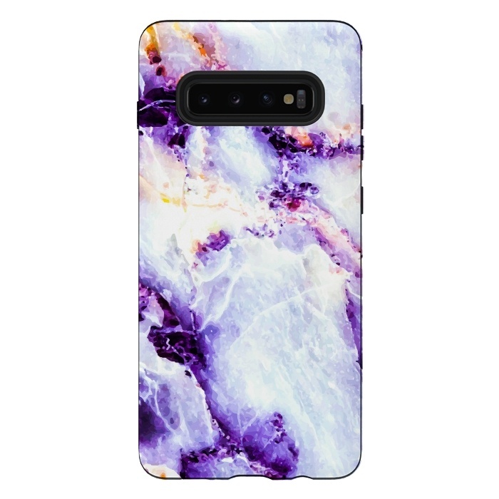 Galaxy S10 plus StrongFit Marble violet by Mmartabc