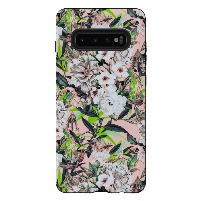 Galaxy S10 plus StrongFit Flowering bouquet pink by Mmartabc