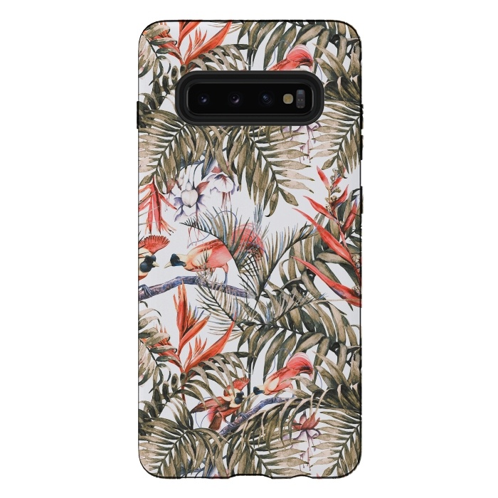 Galaxy S10 plus StrongFit Exotic birds in the jungle paradise II by Mmartabc