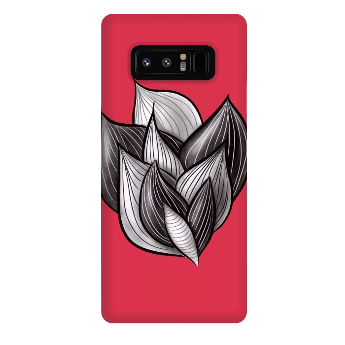 Galaxy Note 8 StrongFit Abstract Art Floral Dynamic Geometric Shapes  by Boriana Giormova
