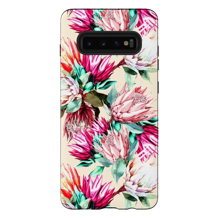 Galaxy S10 plus StrongFit King proteas bloom II by Mmartabc