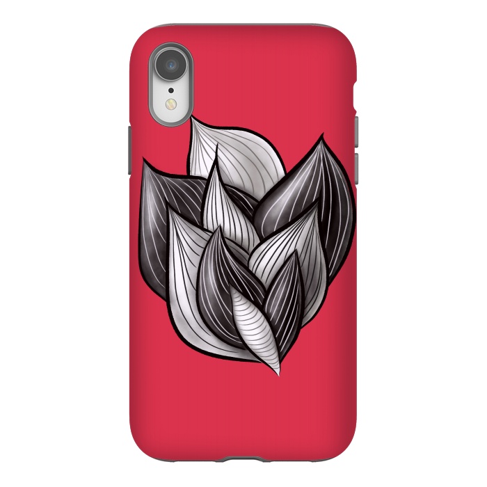 iPhone Xr StrongFit Abstract Art Floral Dynamic Geometric Shapes  by Boriana Giormova