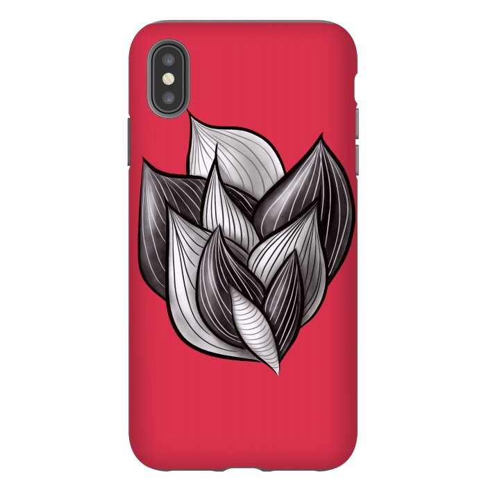 iPhone Xs Max StrongFit Abstract Art Floral Dynamic Geometric Shapes  by Boriana Giormova