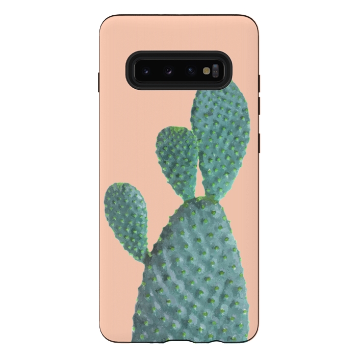 Galaxy S10 plus StrongFit Cactus Watercolor by Alemi