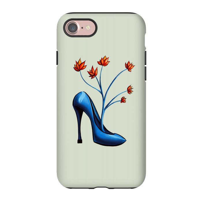 iPhone 7 StrongFit High Heel Shoe And Flower Bouquet Art by Boriana Giormova