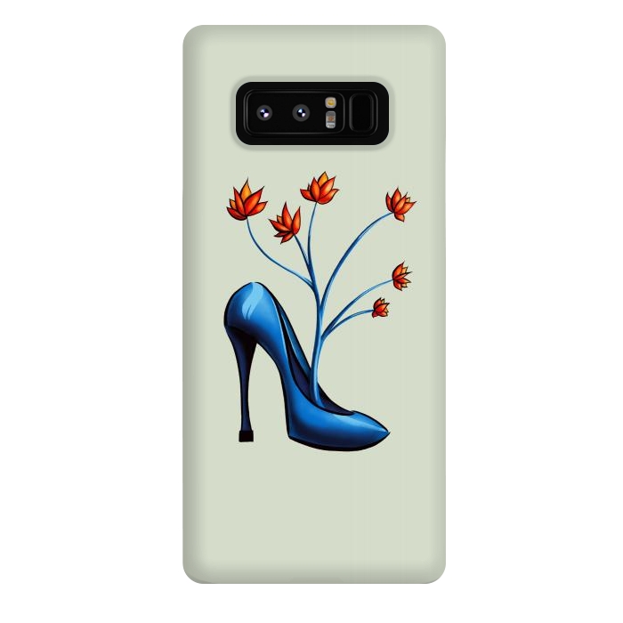 Galaxy Note 8 StrongFit High Heel Shoe And Flower Bouquet Art by Boriana Giormova