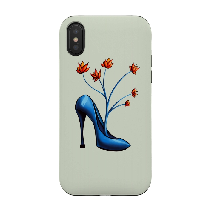 iPhone Xs / X StrongFit High Heel Shoe And Flower Bouquet Art by Boriana Giormova