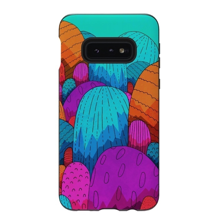 Galaxy S10e StrongFit The vibrant hills of colour by Steve Wade (Swade)