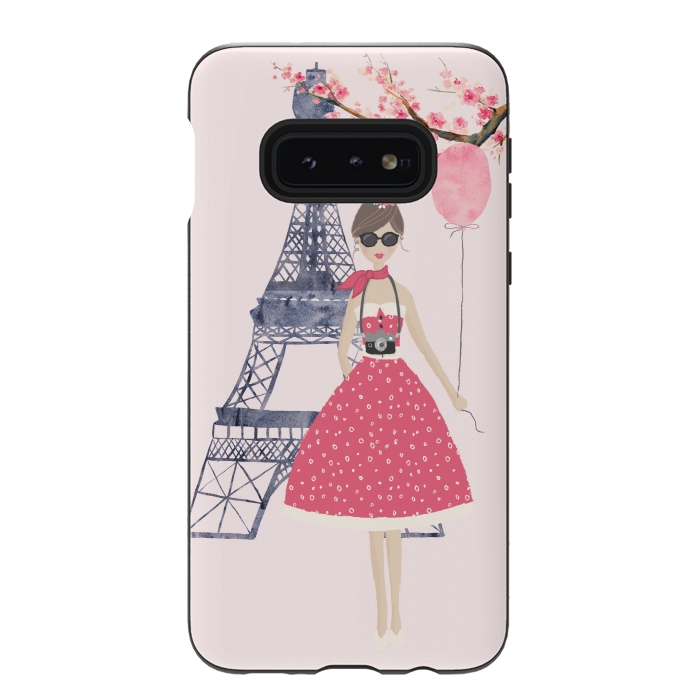Galaxy S10e StrongFit Trendy Girl in Spring in Paris by DaDo ART