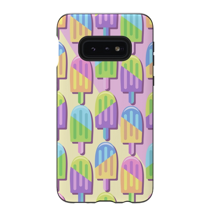 Galaxy S10e StrongFit Ice Lollipops Popsicles Summer Punchy Pastels Colors by BluedarkArt