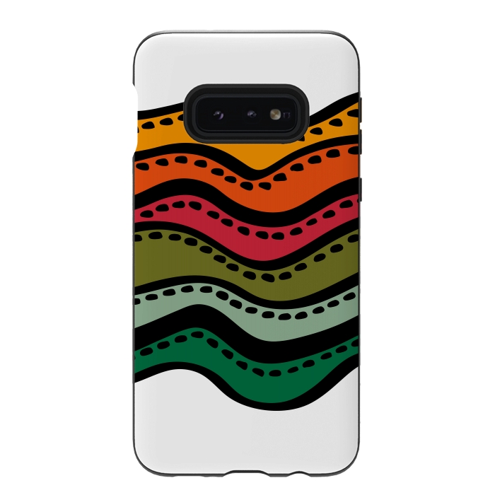 Galaxy S10e StrongFit Color Waves by Majoih
