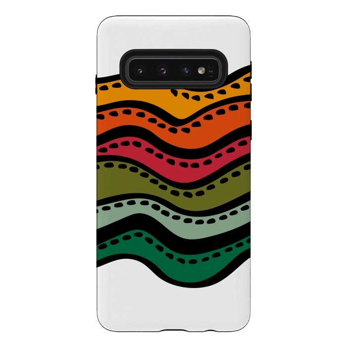 Galaxy S10 StrongFit Color Waves by Majoih
