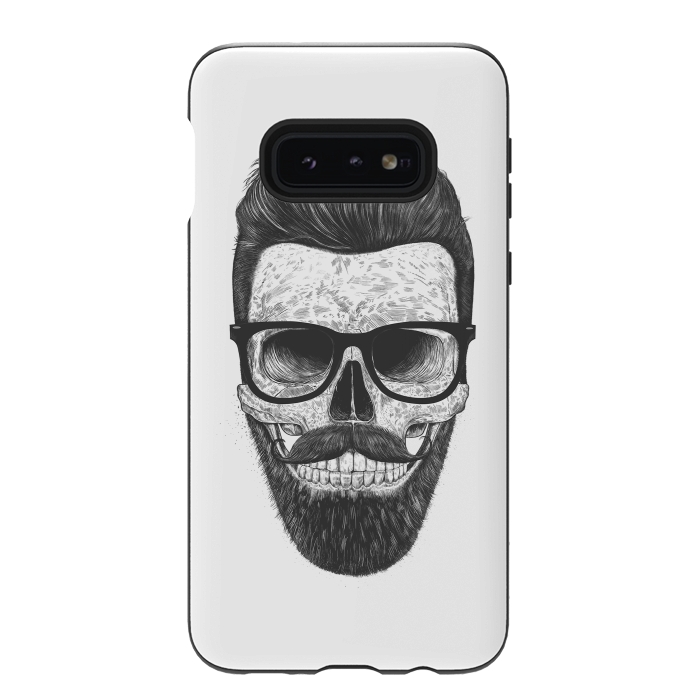 Galaxy S10e StrongFit Hipster skull by kodamorkovkart