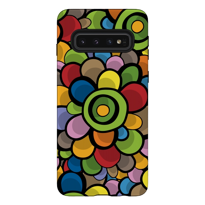 Galaxy S10 StrongFit Spring Bubble Flower by Majoih