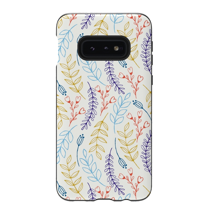 Galaxy S10e StrongFit Natural Leaves by Creativeaxle