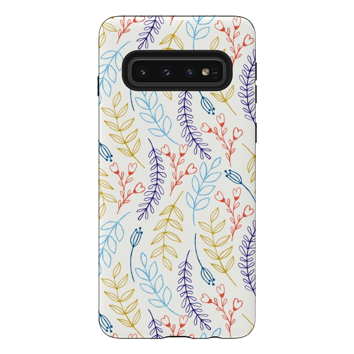 Galaxy S10 StrongFit Natural Leaves by Creativeaxle