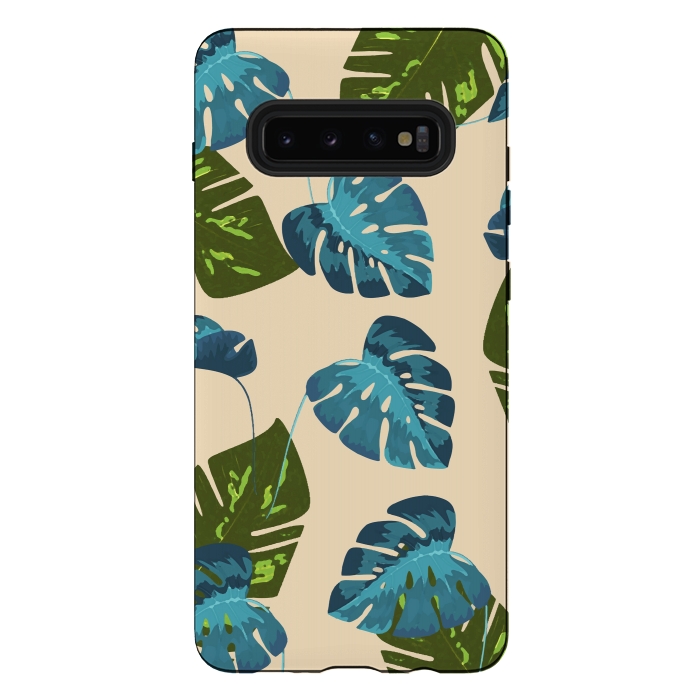 Galaxy S10 plus StrongFit Monstera Abstract by Creativeaxle