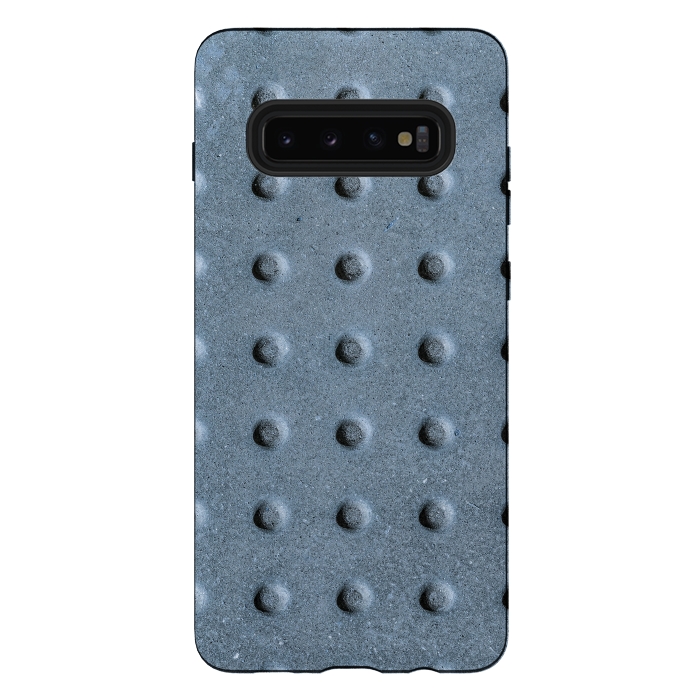 Galaxy S10 plus StrongFit Grey Grunge Nub Texture by Andrea Haase