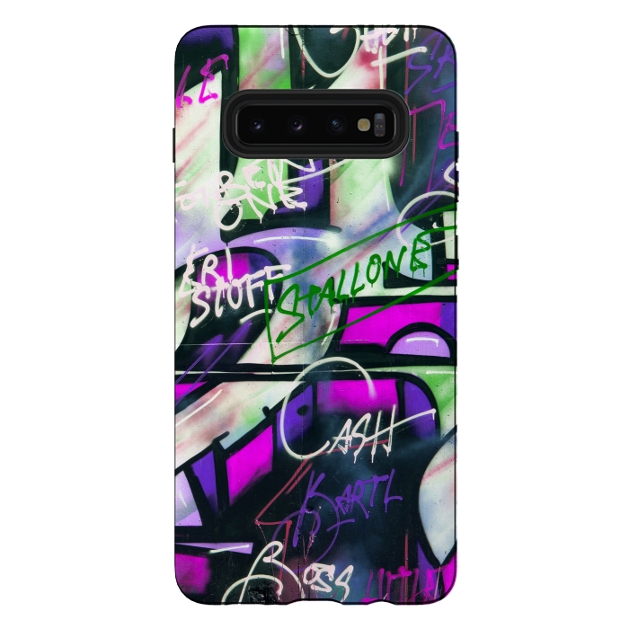 Galaxy S10 plus StrongFit Colorful Graffiti by Andrea Haase