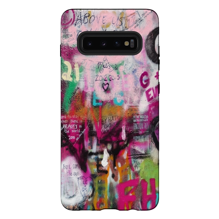 Galaxy S10 plus StrongFit Colorful GraffitiArt by Andrea Haase