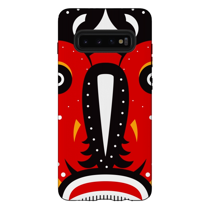 Galaxy S10 plus StrongFit teke tribal mask by TMSarts