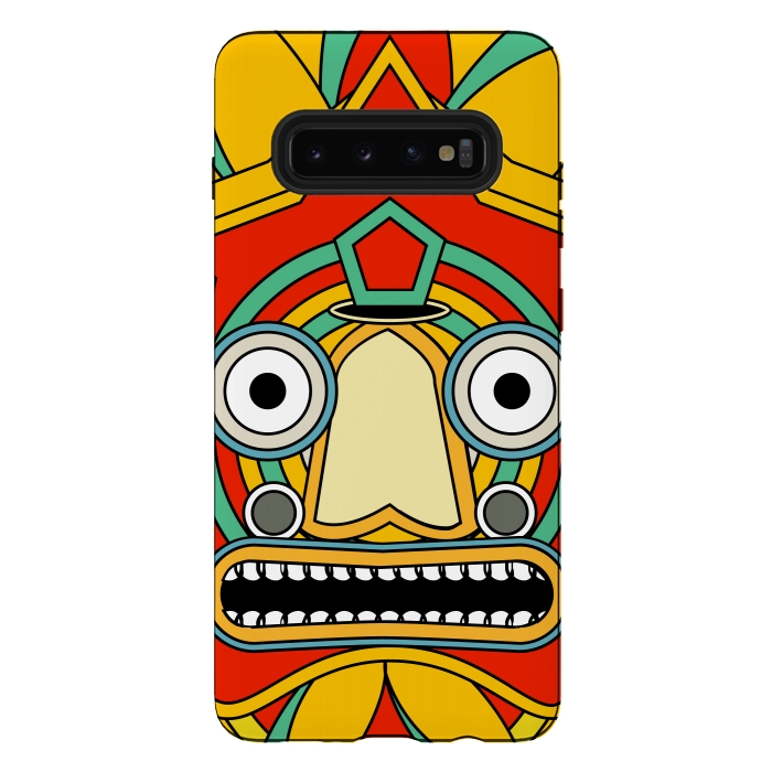 Galaxy S10 plus StrongFit indian tribal mask by TMSarts