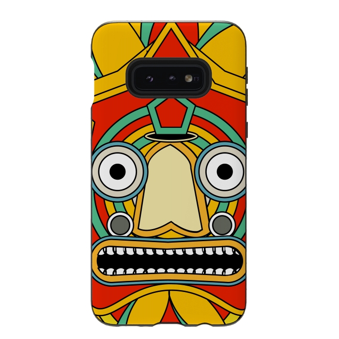 Galaxy S10e StrongFit indian tribal mask by TMSarts