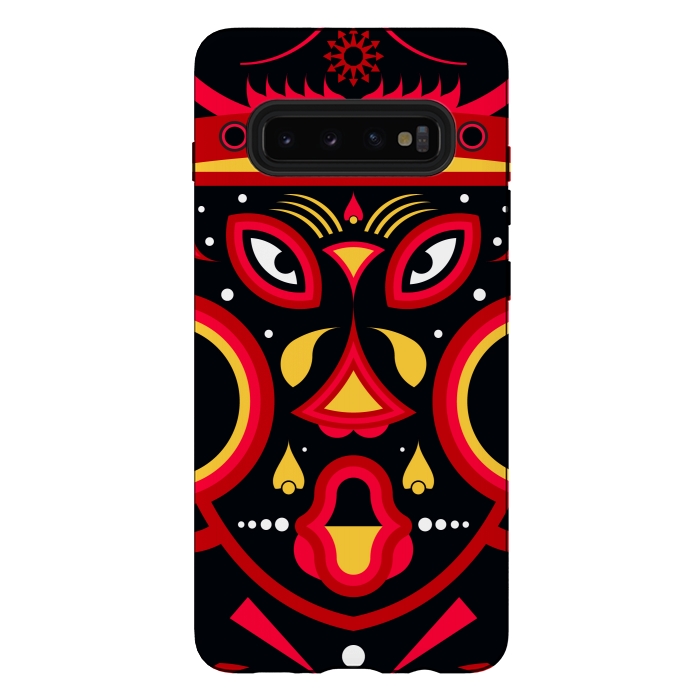 Galaxy S10 plus StrongFit ceremonial tribal mask by TMSarts