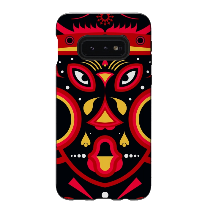 Galaxy S10e StrongFit ceremonial tribal mask by TMSarts