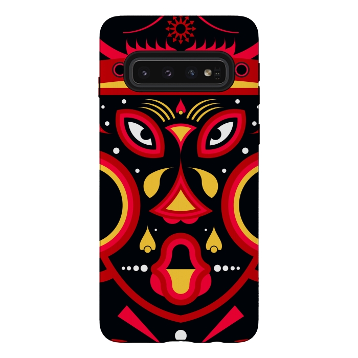 Galaxy S10 StrongFit ceremonial tribal mask by TMSarts