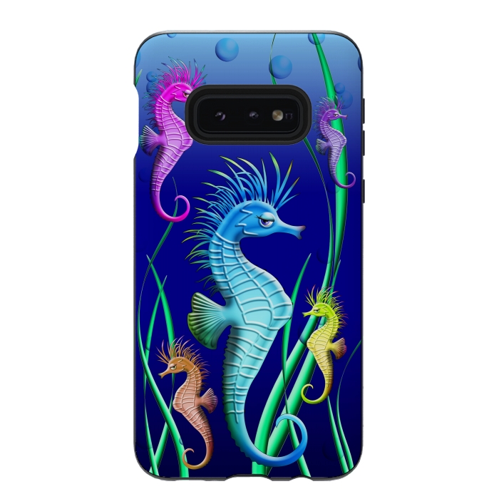 Galaxy S10e StrongFit Seahorses Underwater Scenery by BluedarkArt