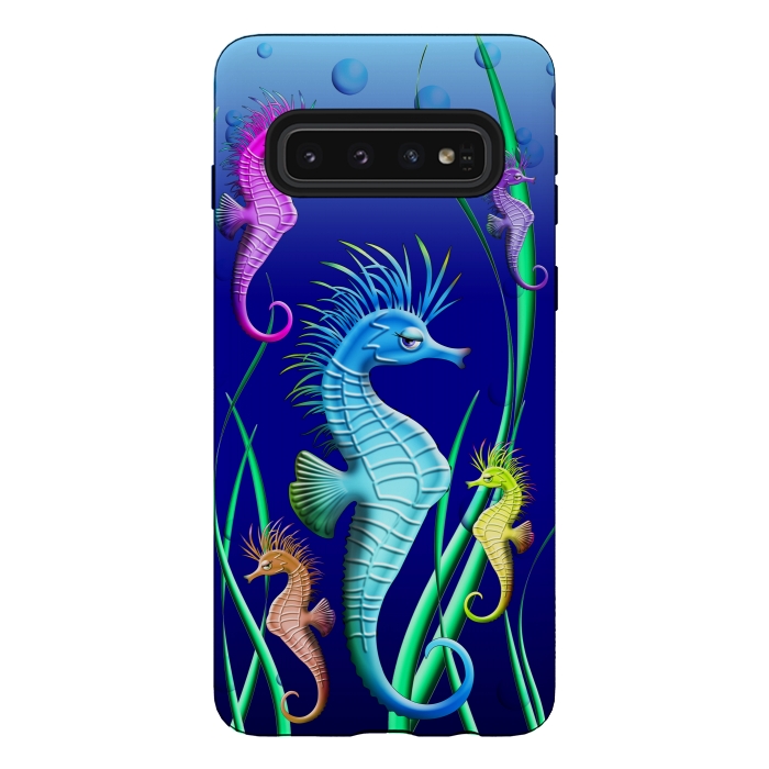 Galaxy S10 StrongFit Seahorses Underwater Scenery by BluedarkArt